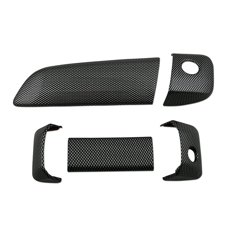 在庫 TRISTAR S 平織カーボン調 ハイエース レジアスエース 200系 ドアハンドルカバー ドアプロテクター 14点セット 1