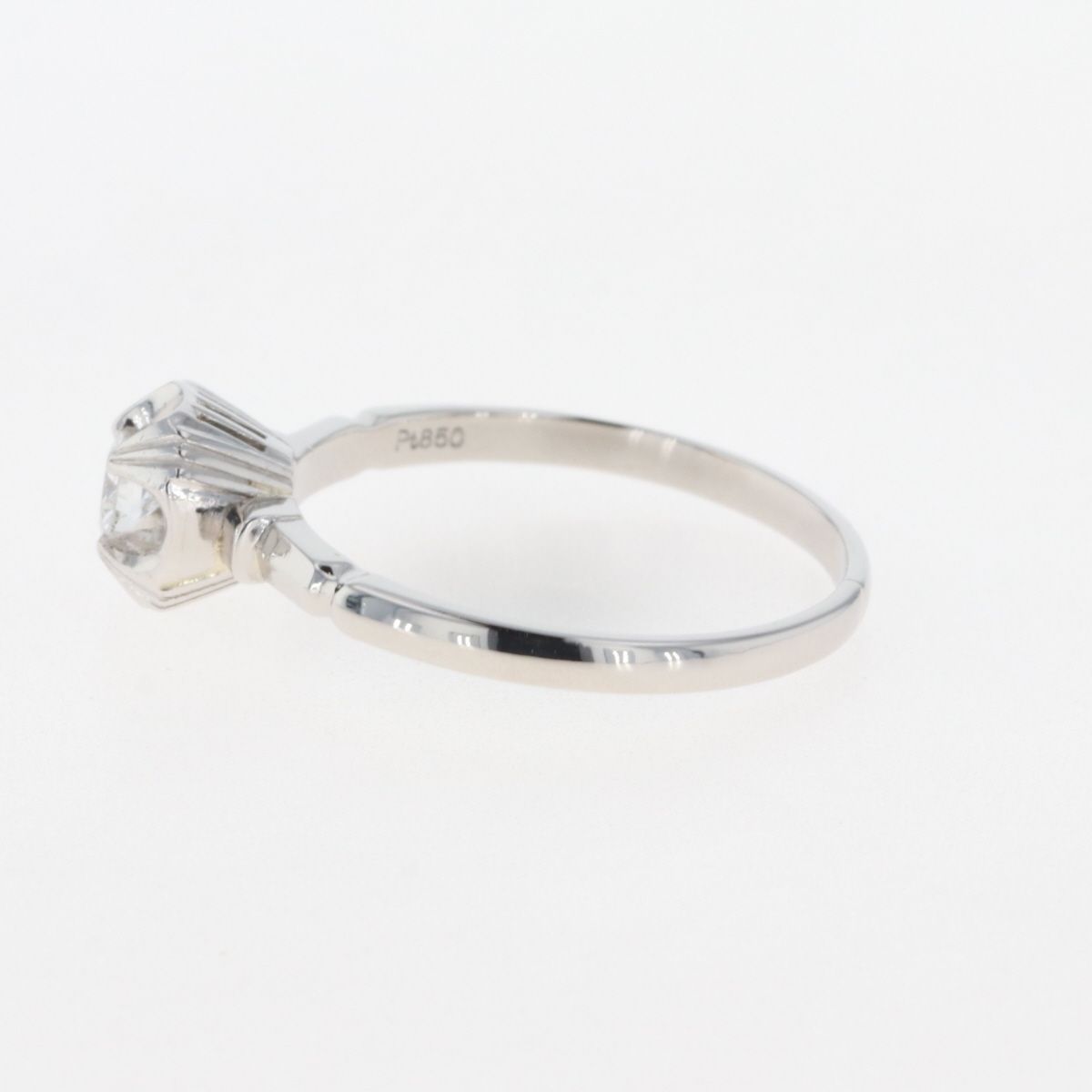 メレダイヤ デザインリング プラチナ 指輪 リング 16号 Pt850 ダイヤモンド レディース 【中古】