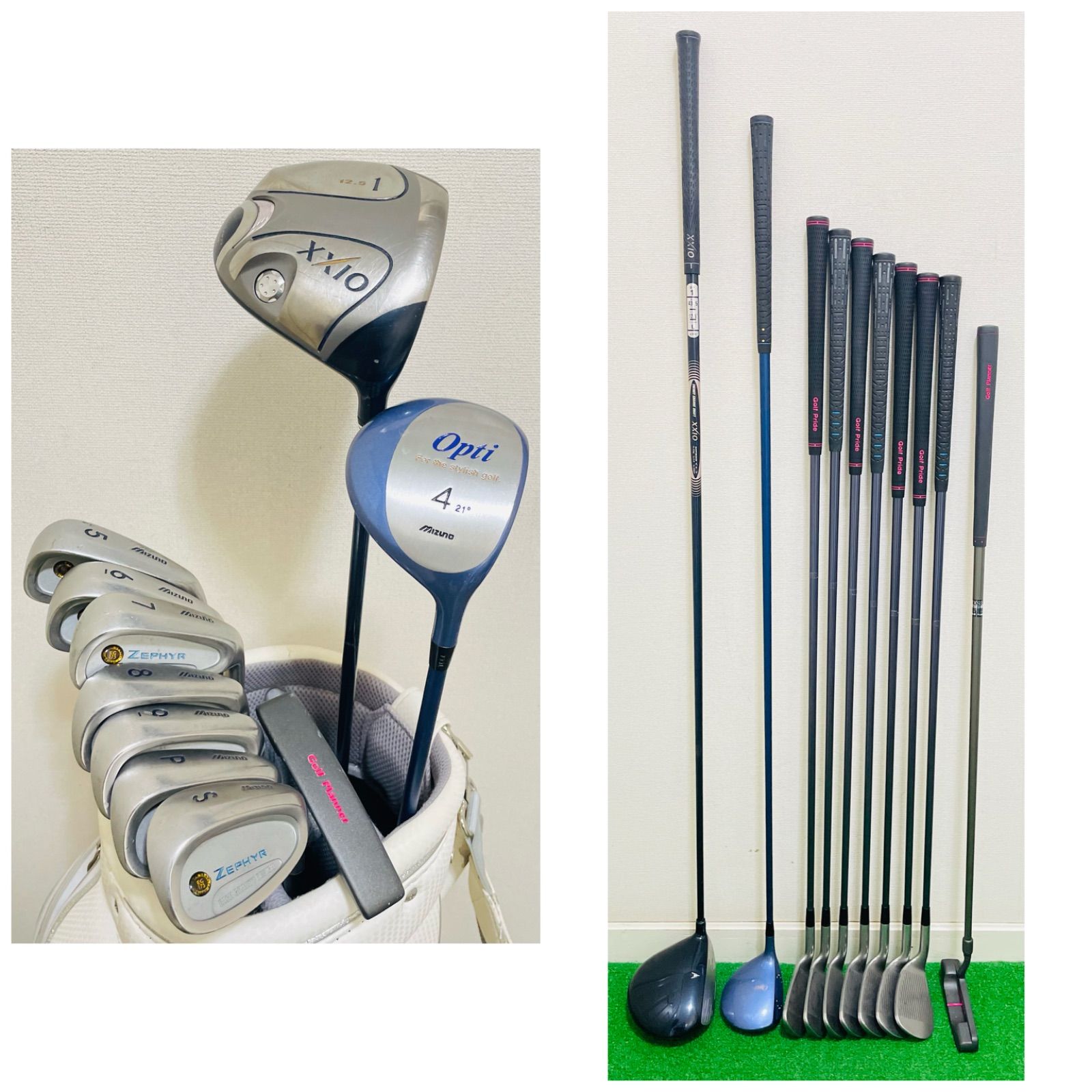 9068 XXIO MIZUNO レディース 右利き ゴルフクラブ10本セット 女性用 ゼクシオ ミズノ Golf Planner キャディバッグ