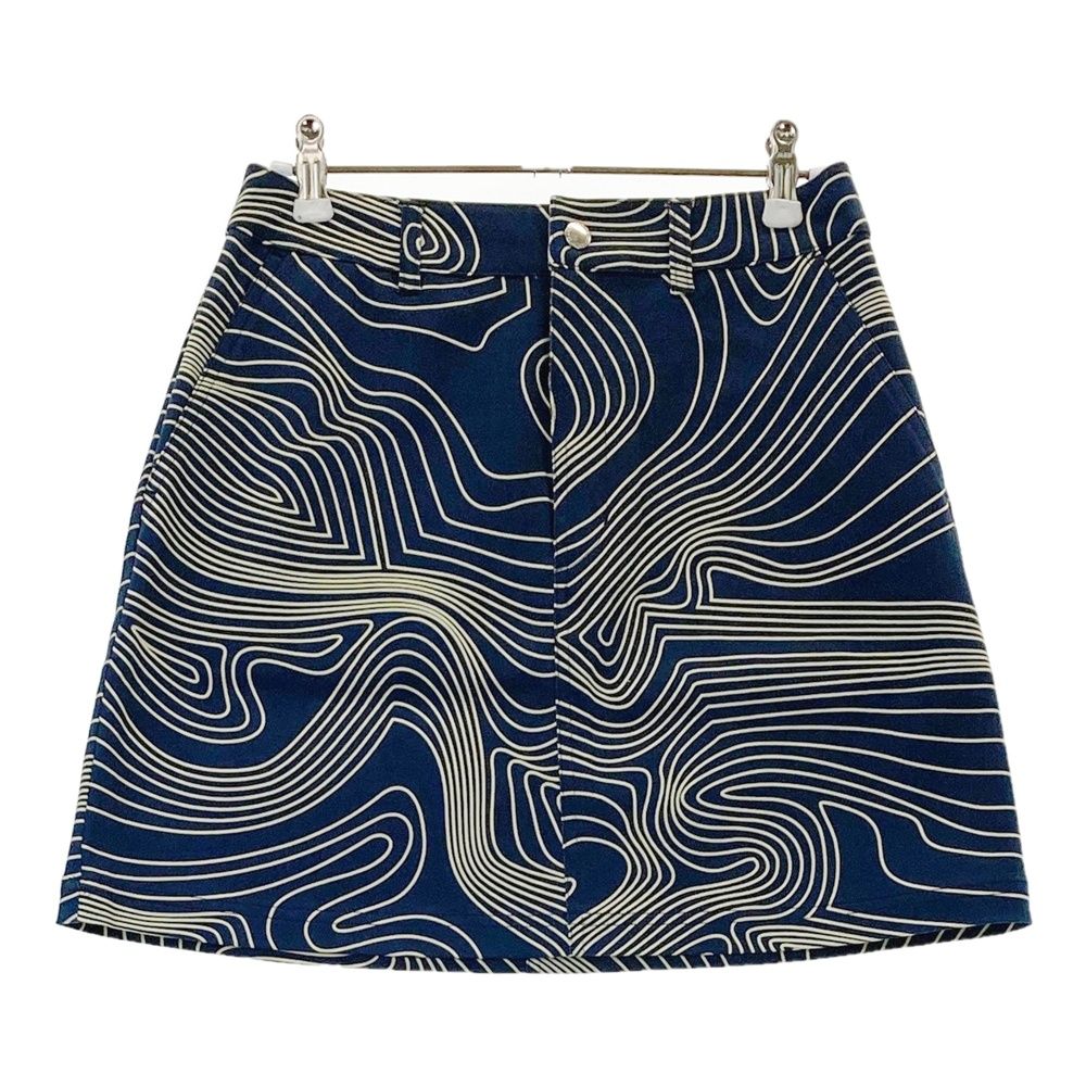 サイズ：M BEAMS GOLF ビームスゴルフ 2023年モデル ストレッチスカート 総柄 ネイビー系 [240101525715] ゴルフウェア レディース ストスト