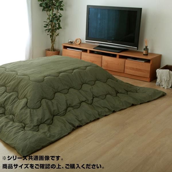 【新品・4営業日で発送】イケヒコ・コーポレーション(IKEHIKO) こたつ布団 正方形 掛け単品 デニム カーキ 約205×205cm（厚掛けタイプ）
