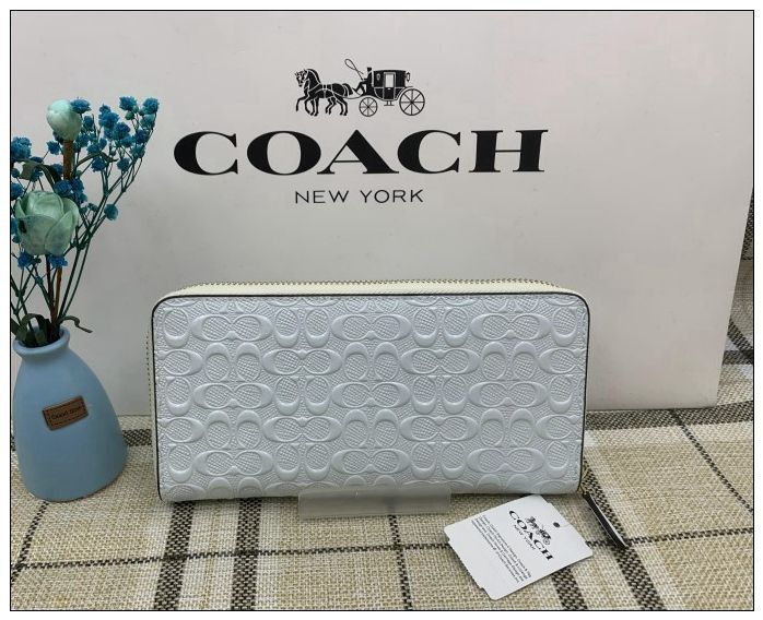 コーチ COACH 長財布 財布 ラグジュアリー デボスド パテント ジップ 