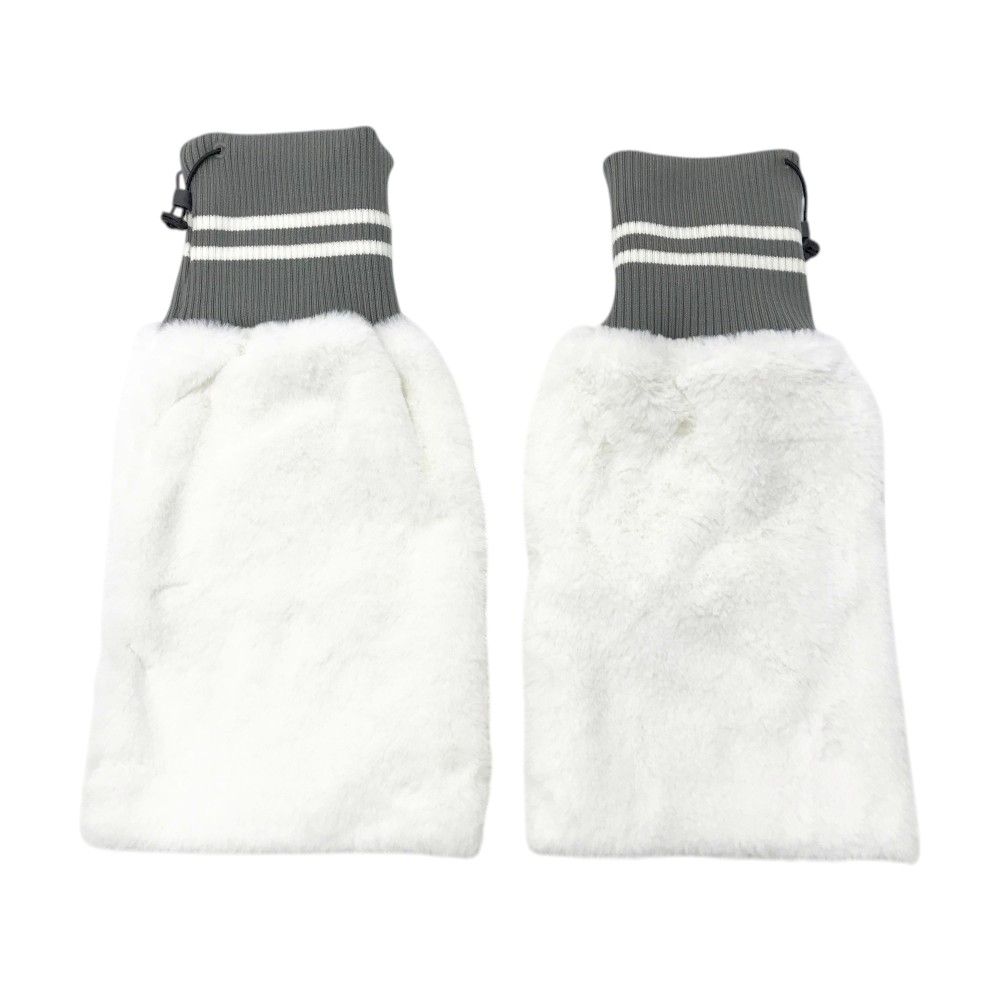 【即納】 PEARLY GATES パーリーゲイツ 2025年モデル レッグウォーマー ファー ニコちゃん ホワイト系 FR 240101513360 ゴルフウェア ストスト