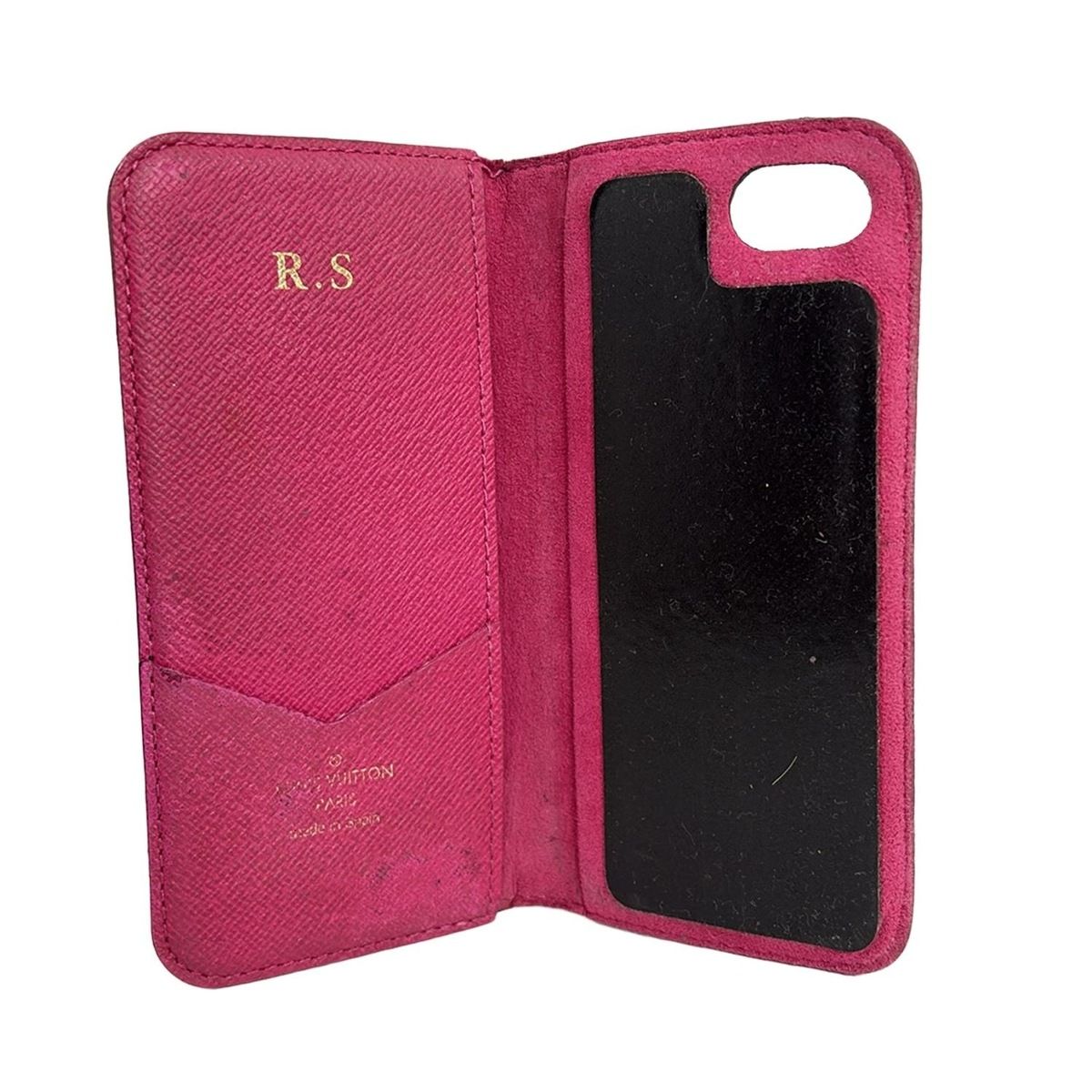 LOUIS VUITTON - LOUIS VUITTON(ルイヴィトン) 携帯電話ケース モノグラム IPHONE7&amp;8フォリオ M61906 ローズ iPhoneケース/イニシャル刻印 楽天市場】LOUIS VUITTON ルイ ヴィトン モノグラム iPhone8