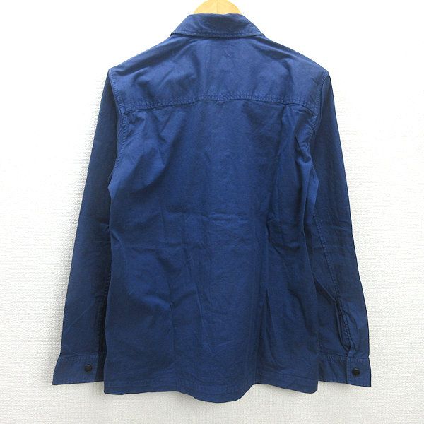 H□セオリー/theory スナップボタン シャツジャケット【S】紺/MENS