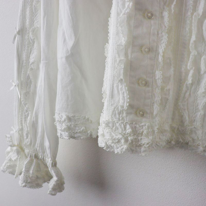 ピンクハウス PINK HOUSE ピコフリル ピンタック フード リボン