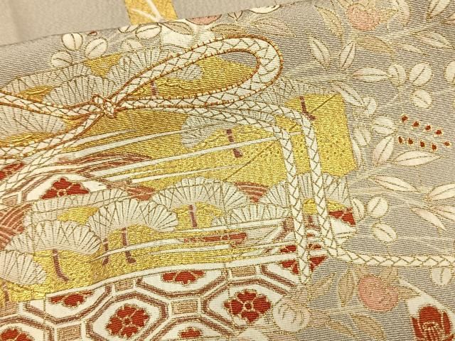 平和屋着物▽銀座きしや 訪問着 単衣 駒刺繍 花文