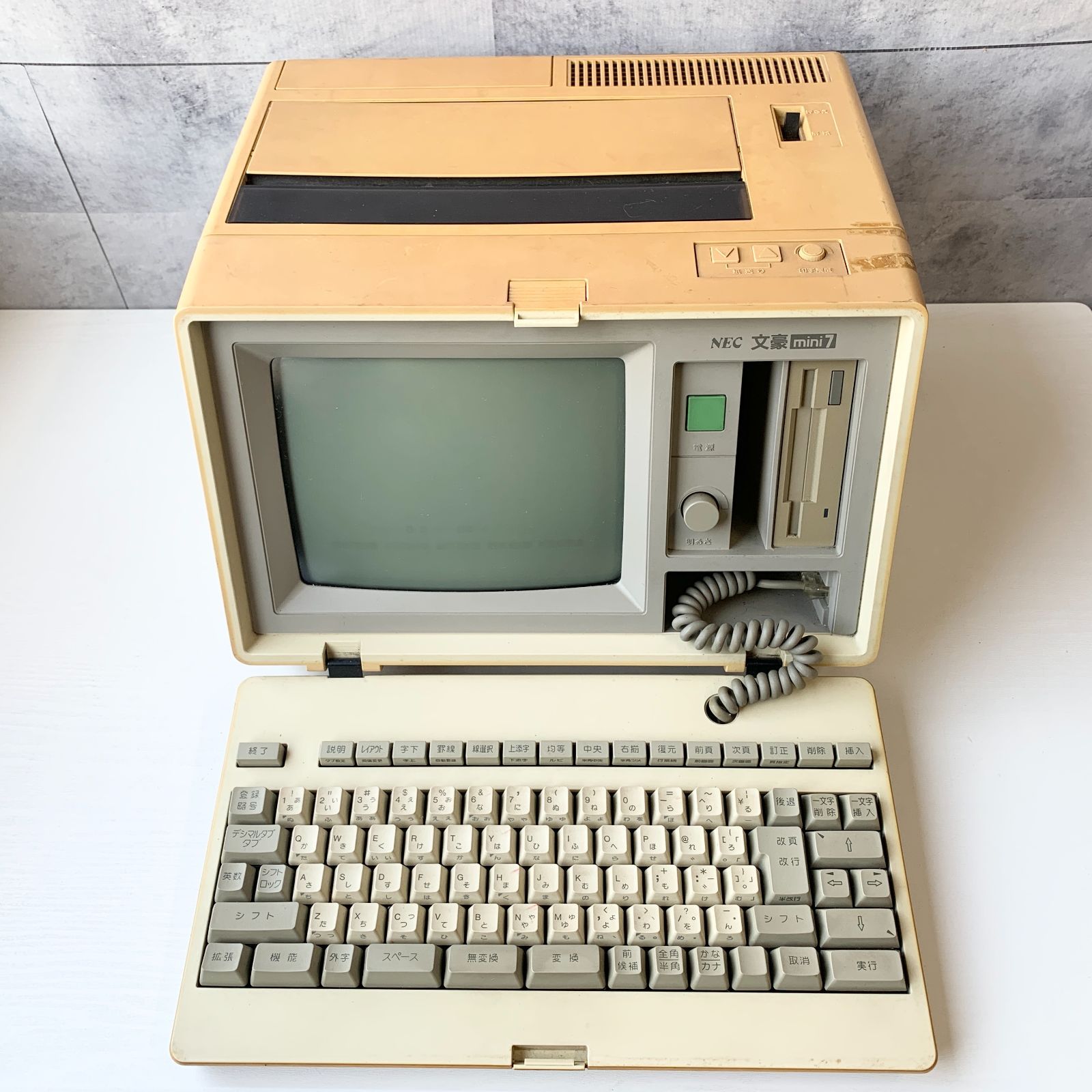 NEC ワープロ 文豪 mini 7 JIS式 パーソナルワードプロセッサ