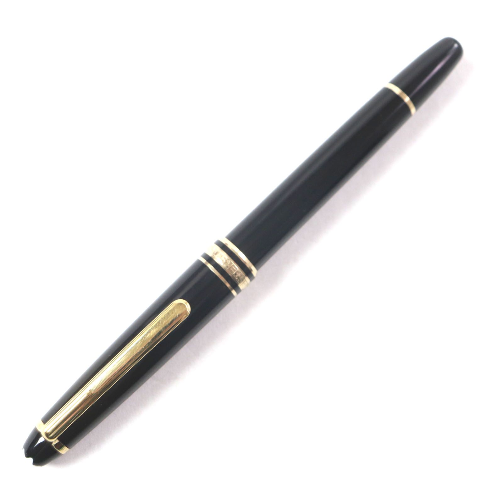 美品△MONTBLANC モンブラン マイスターシュテュック クラシック ペン先14K Fニブ ホワイトスター 万年筆 ブラック ゴールド ドイツ製 メンズ 良品▽MONTBLANC モンブラン マイスターシュテュック クラシック ペン