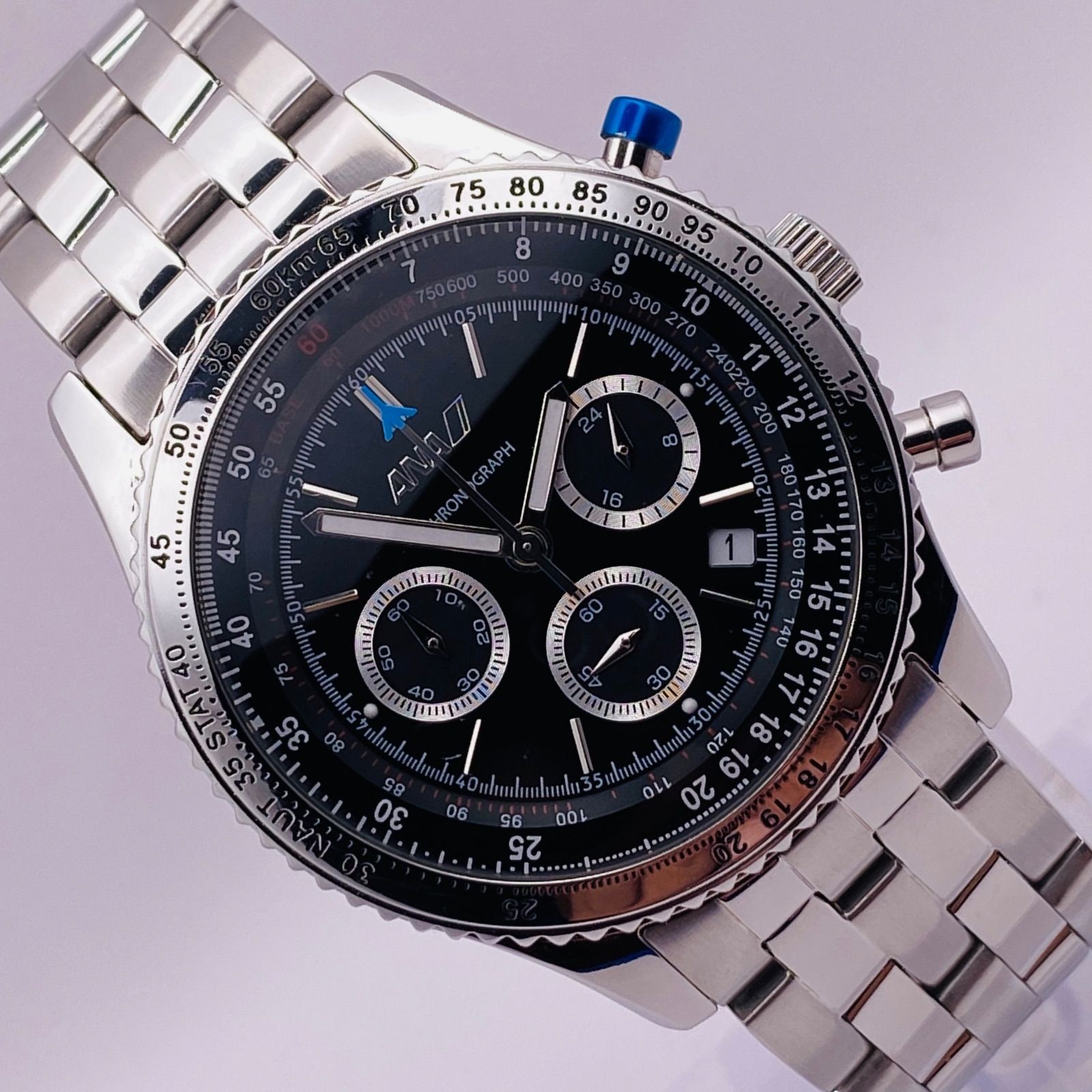 T257）希少 美品 稼動品 CITIZEN シチズン ANA パイロット クロノ 