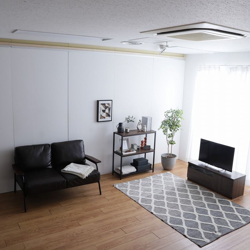 幅80cm】 Kyle アイアンラック3段