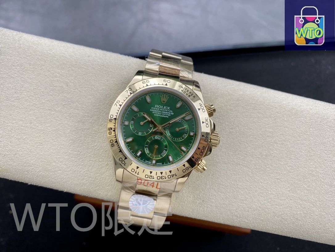 ロレックス デイトナ 金×グリーン ノベルティ 掛け時計 公式