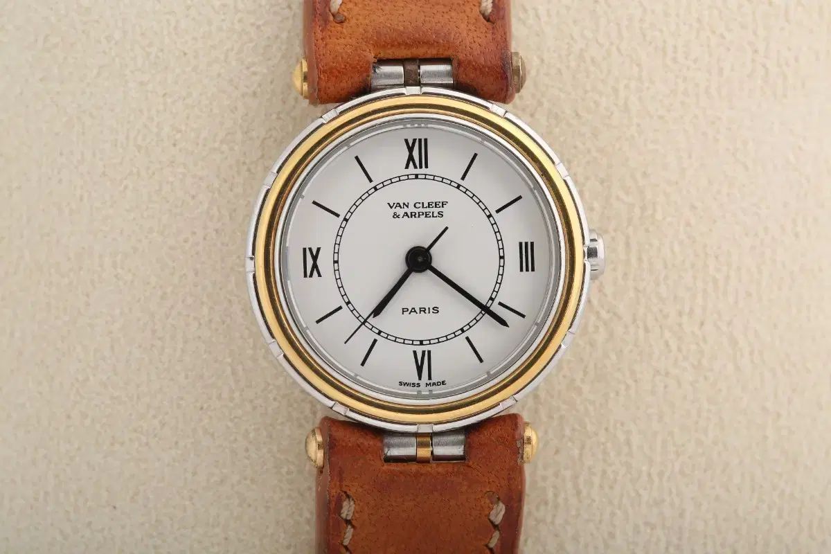 ヴァンクリーフ アーペル 18K ゴールド コンビ レーディス クォーツ