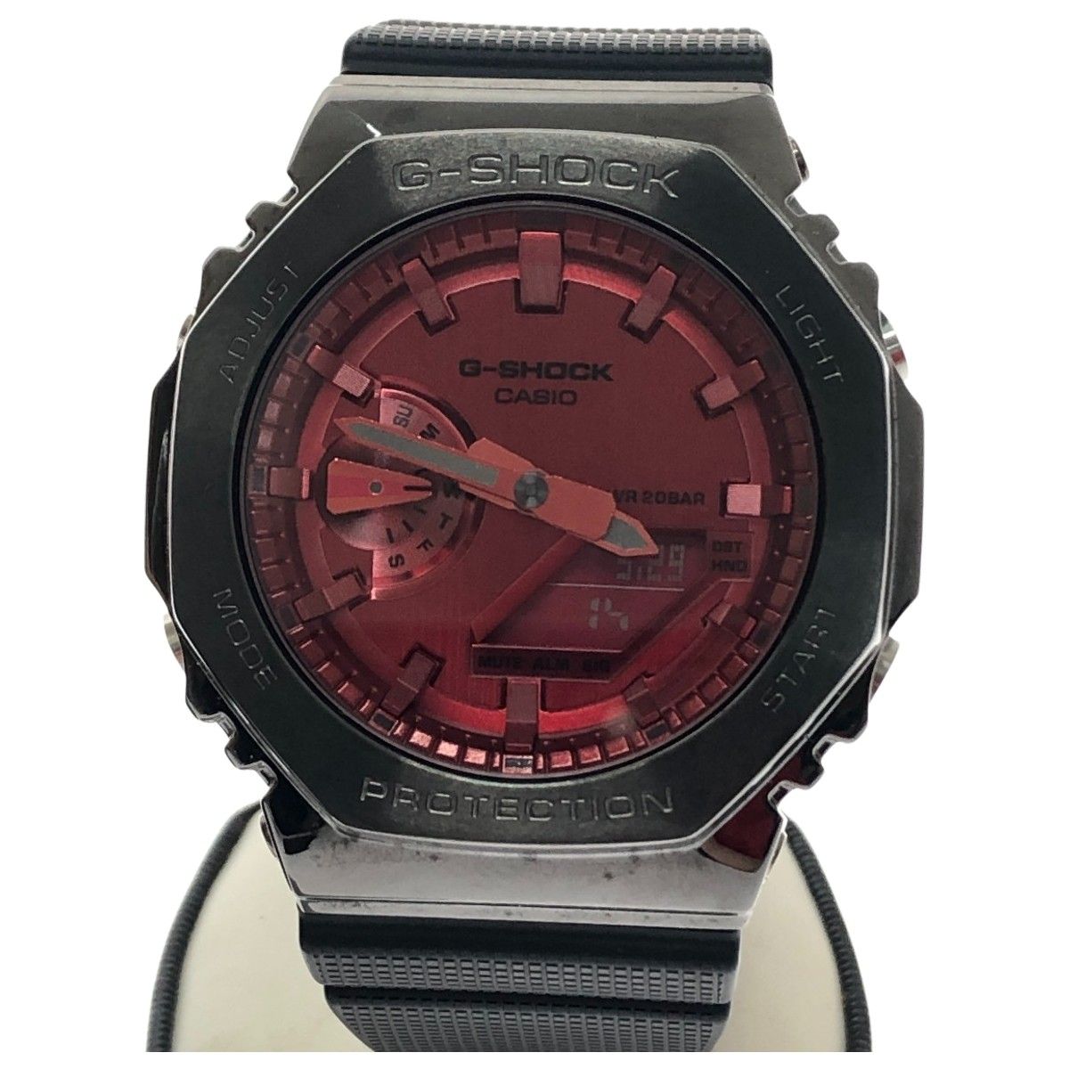 □□CASIO カシオ 腕時計 G-SHOCK メタルカバード クオーツ GM-2100B-4AJF ダークグレー/レッド - メルカリ