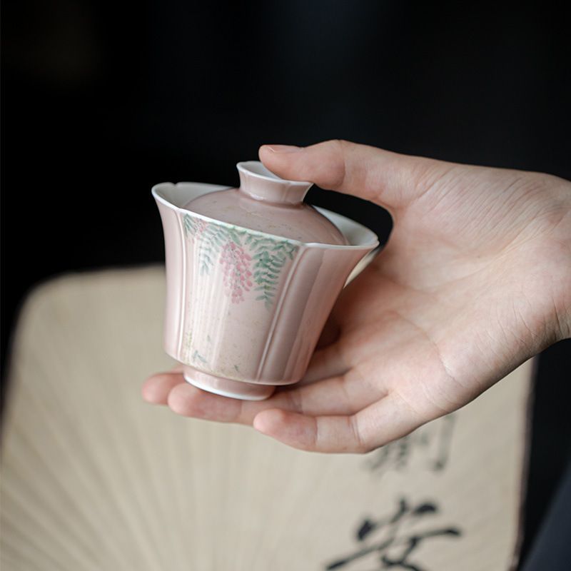 手描き茶器 中国高級茶器 景徳鎮産「藤花」 蓋碗1点 茶杯2点 茶海1点 4点入りセット 陶磁器 箱入り おしゃれ 茶道具 中国茶器 台湾茶器 烏龍茶  台 - メルカリ