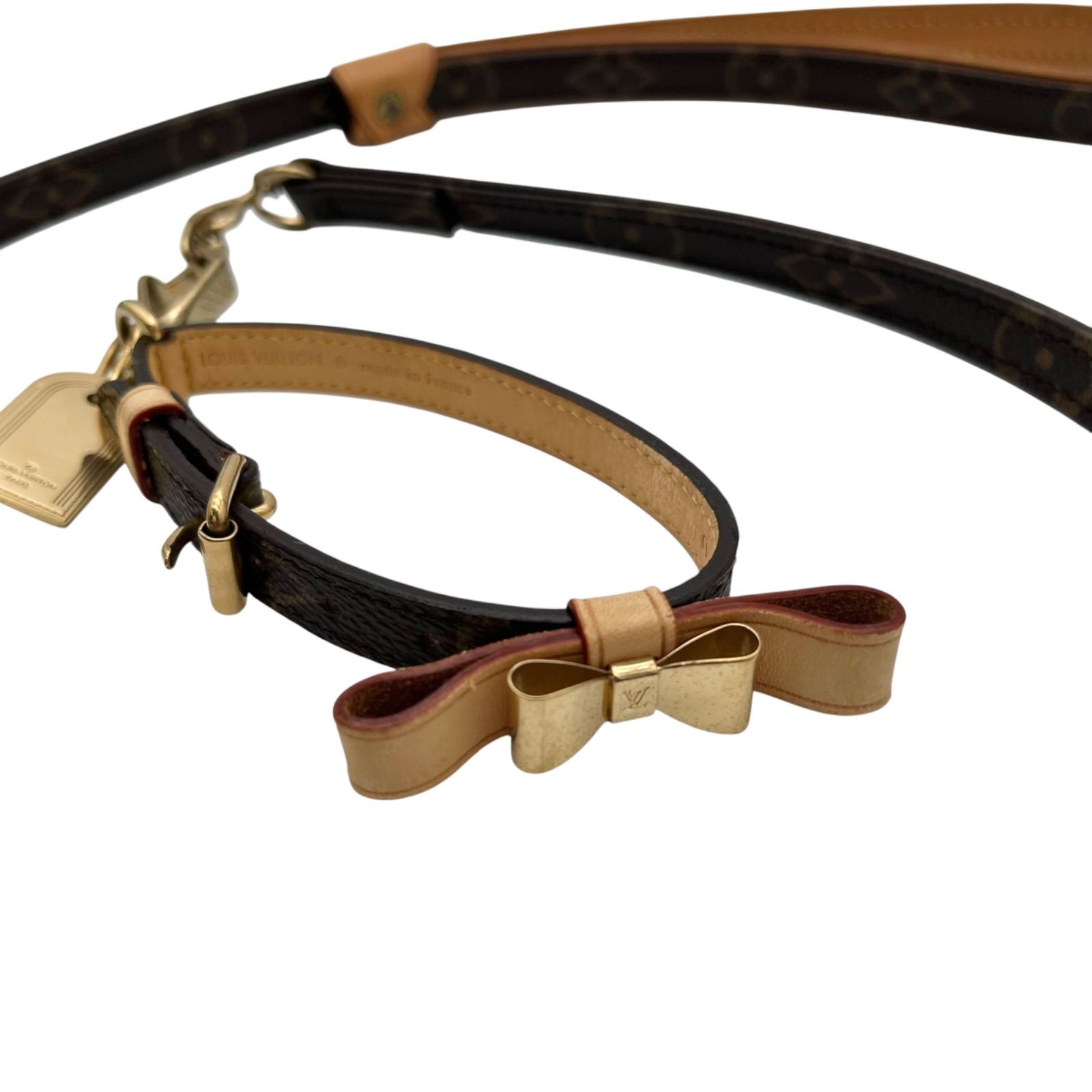 ルイヴィトン レッス バクスターMM M58056 - リボン付 コリエ バクスターXS 小型犬用首輪 M58073 S5U374