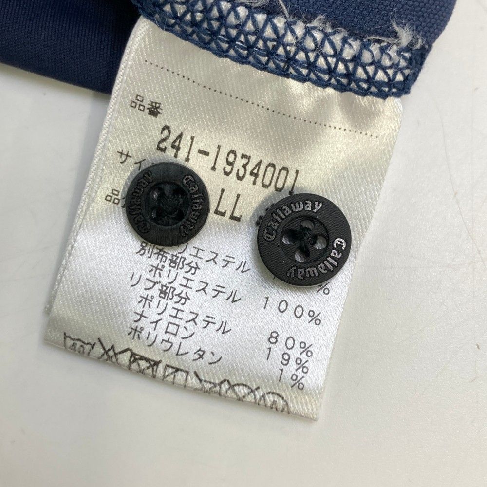 サイズ：LL CALLAWAY キャロウェイ レッドレーベル 241-1934001 半袖ポロシャツ  ネイビー系 [240101424197] ゴルフウェア メンズ ストスト サイズ：LL CALLAWAY キャロウェイ レッドレーベル 241-1934001