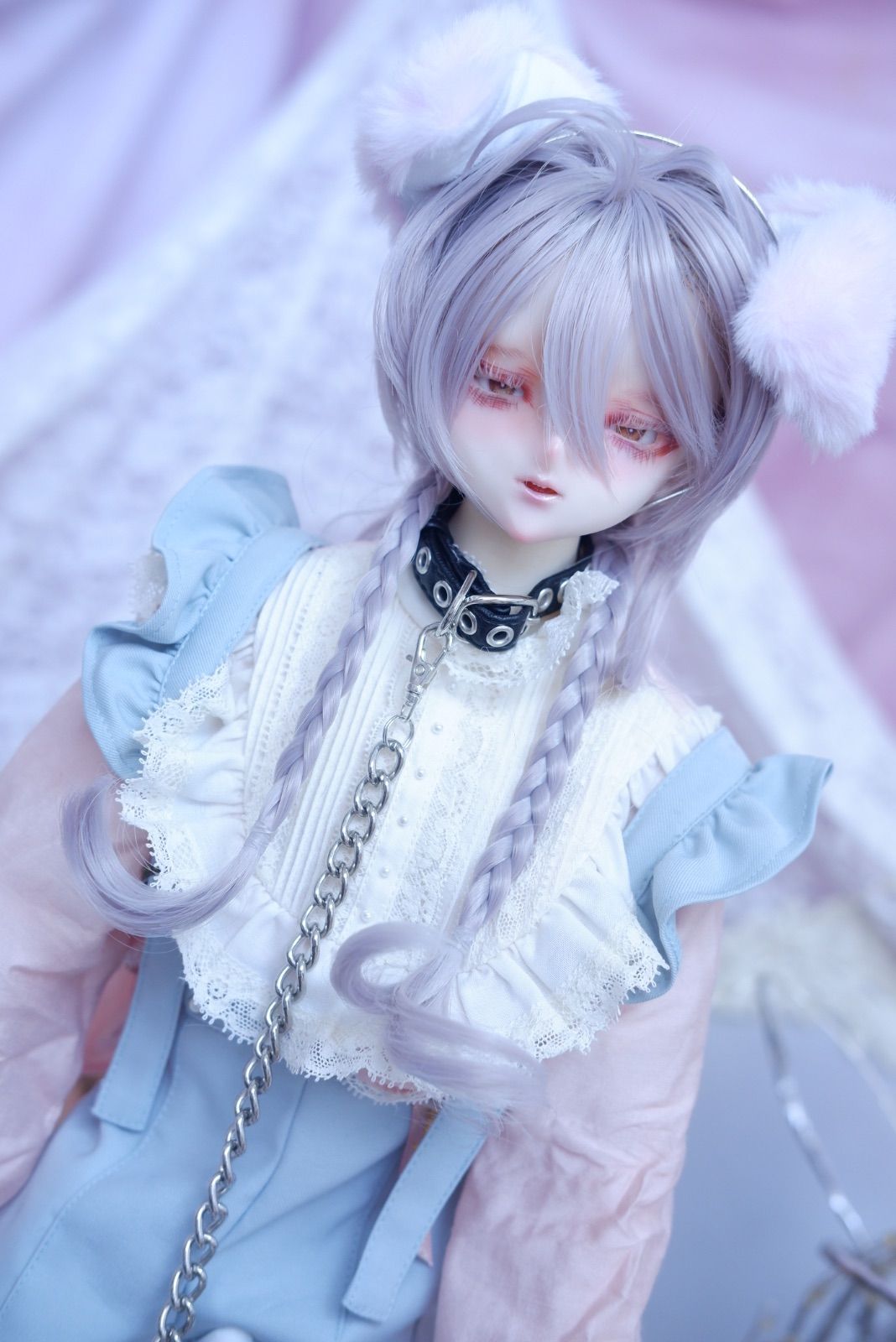 ディーラー様製 mdd カスタムヘッド ウィッグ セットウィッグ BJD 1/3 1/4 MSD MDD KUMAKO かつら 耐熱 ヘッド