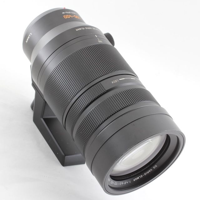 並品 パナソニック Panasonic 超望遠ズームレンズ マイクロフォーサーズ用 LEICA DG VARIO ELMAR 100 400 mm F 4 0 6 3 POWER O I S H