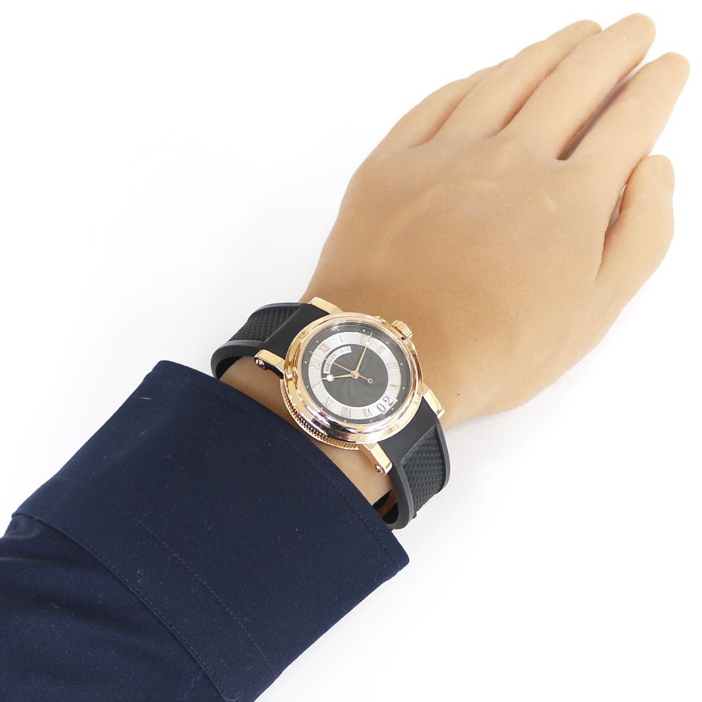 ブレゲ マリーン ラージデイト 自動巻き 腕時計 ラバー シルバー 5817ST/12/5V8 メンズ 40802049975 ブレゲ マリーンラージデイト 5817BA⁄12⁄9V8 中古 メンズ BRAND LIST