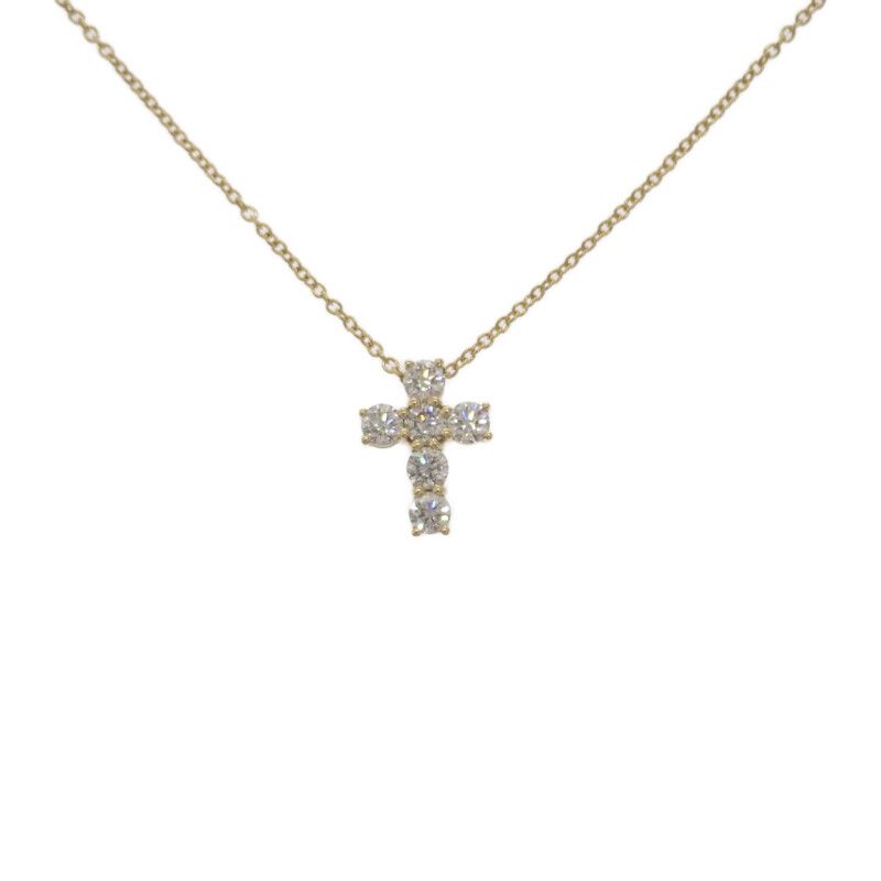 ギメル Gimel クロス ペンダント GN008 ネックレス K18イエローゴールド ダイヤモンド レディース Aランク