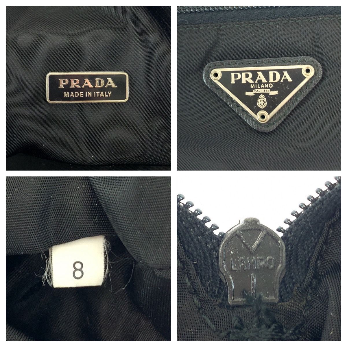 良品】PRADAプラダ 三角プレート ポーチ 匿名配送 ❤︎