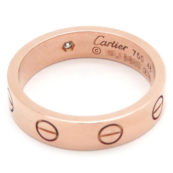 カルティエ Cartier リング 指輪 ミニラブリング 1Pダイヤ K18PG
