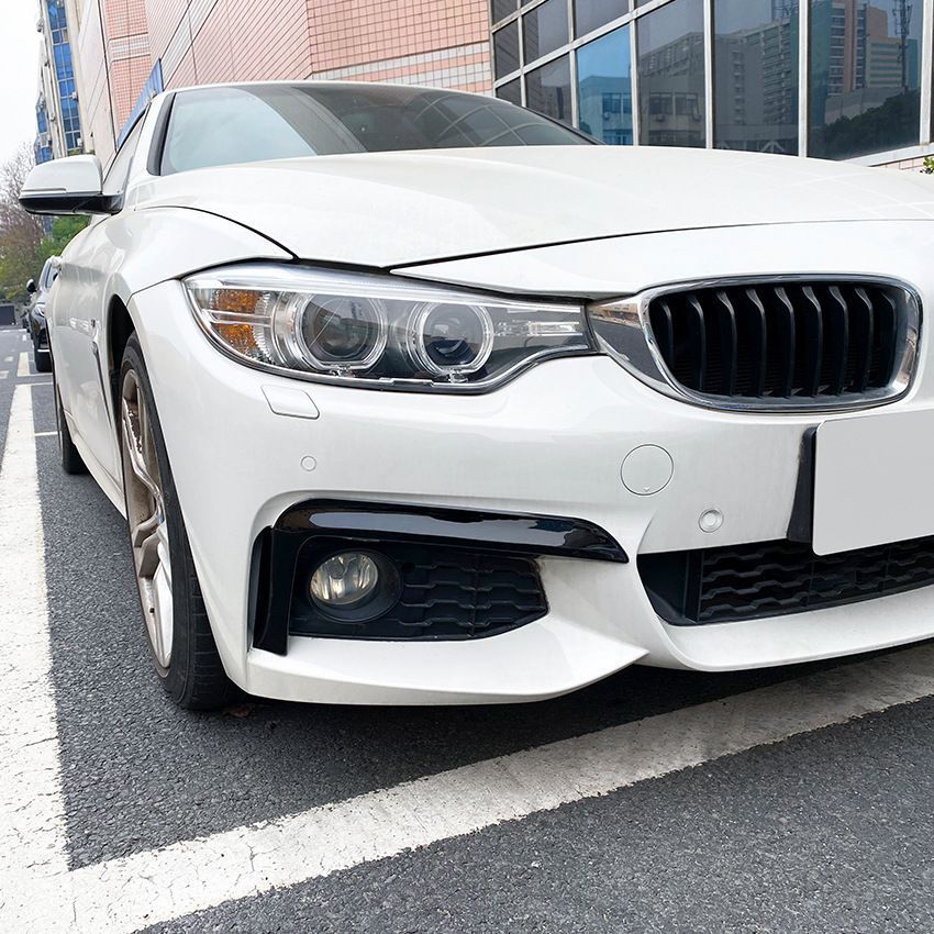 カー用品 メンズ スポーツスタイル BMW 4シリーズ F32 F33 F36 Mスポーツ対応 フロントフィン 風刀 ABS製 外装カスタムパーツ