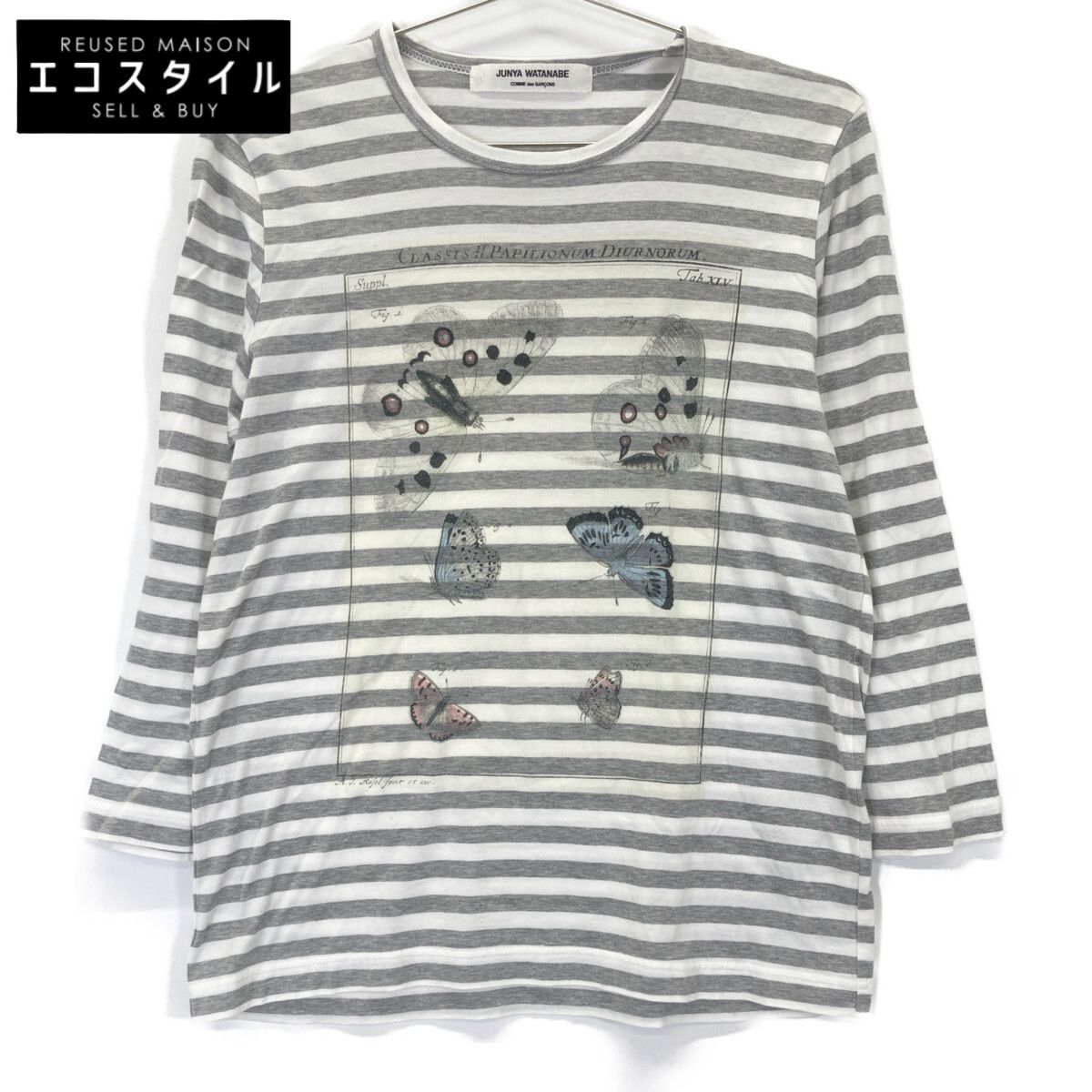 COMMEdesGARCONS JUNYA WATANABE コムデギャルソンジュンヤワタナベ JI-T032 ﾊﾞﾀﾌﾗｲ ﾎﾞｰﾀﾞｰｶｯﾄｿｰ 表記なし