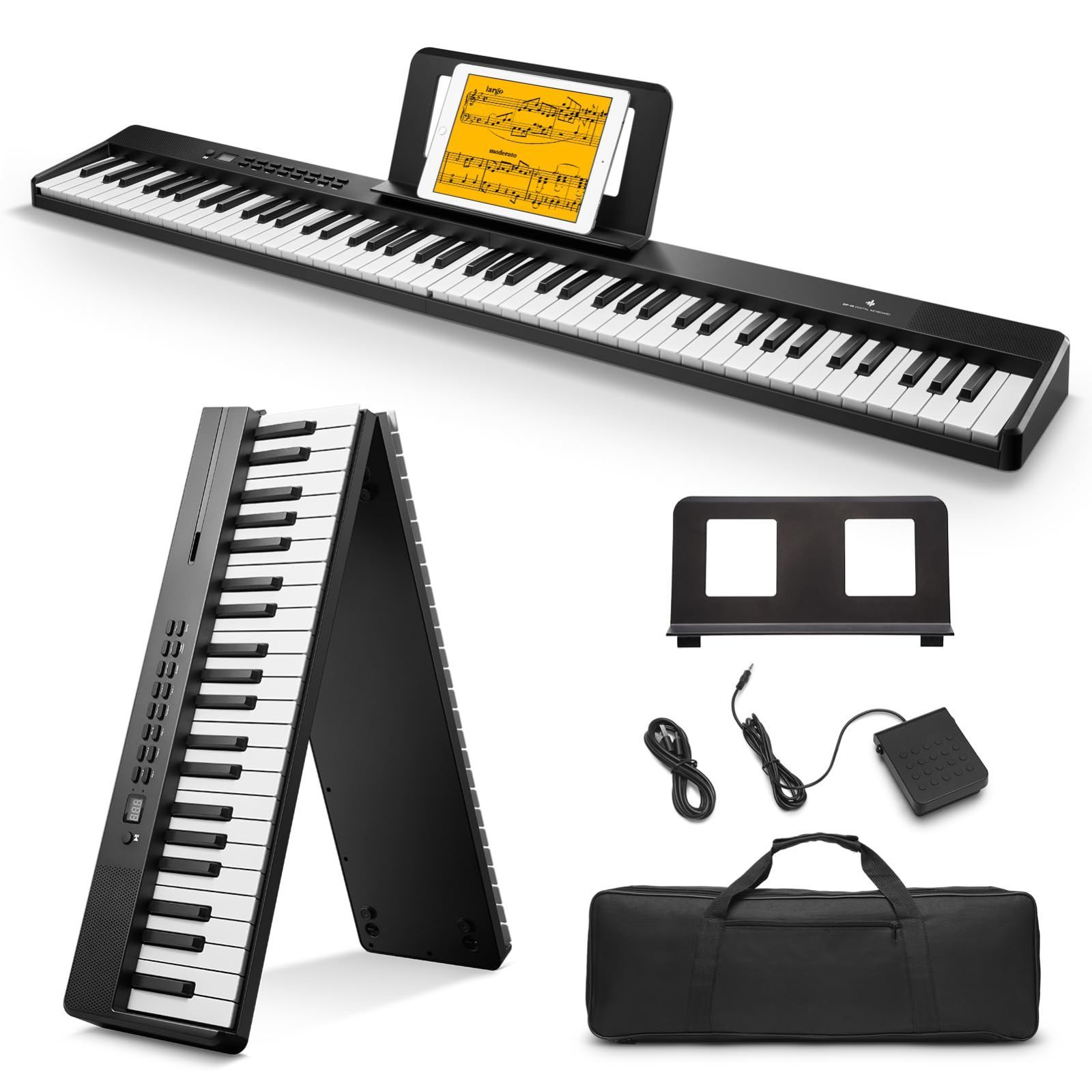 超美品！Eastar EP-10 88鍵盤電子ピアノ　Cタイプ充電式 Eastar 88-Key Foldable Digital Piano, Semi-Weighted
