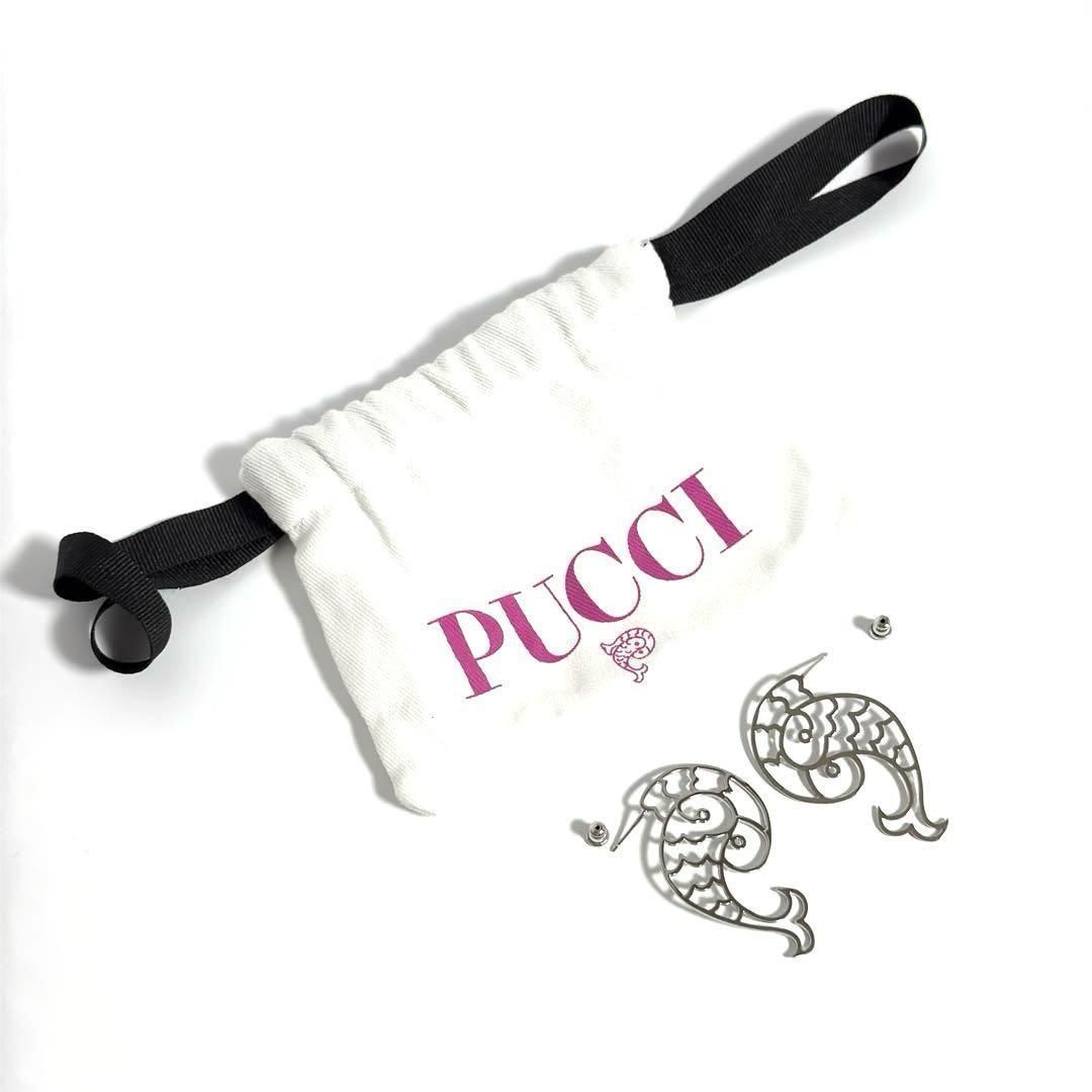 新品同様】エミリオプッチ レディース Pucci P ピアス ロゴ フィッシュ