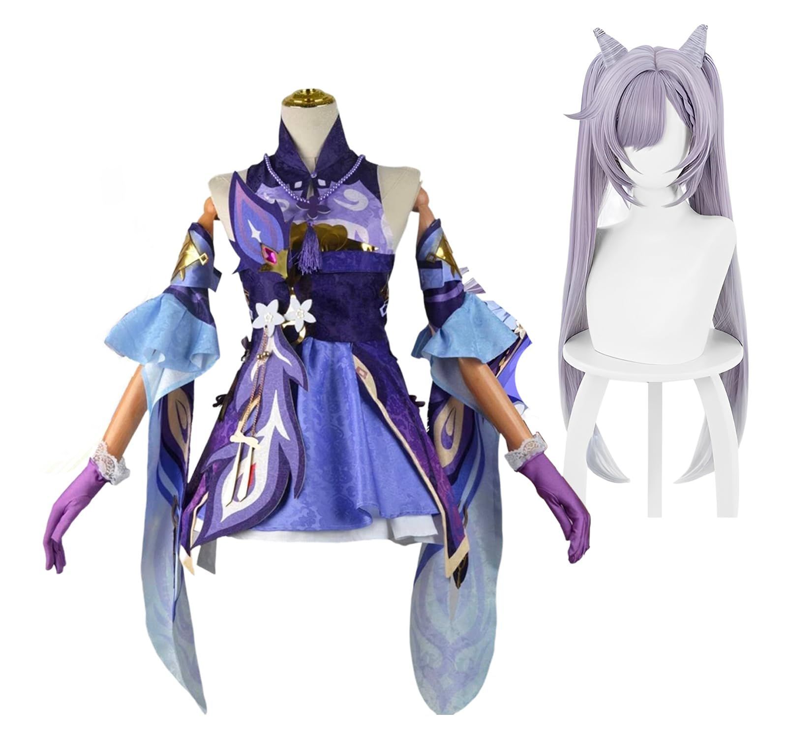 原神 刻晴 3XL 神併良品 ウィッグ付き 有能 コスプレ 原神 刻晴 3XL 神併良品 ウィッグ付き 有能 コスプレ