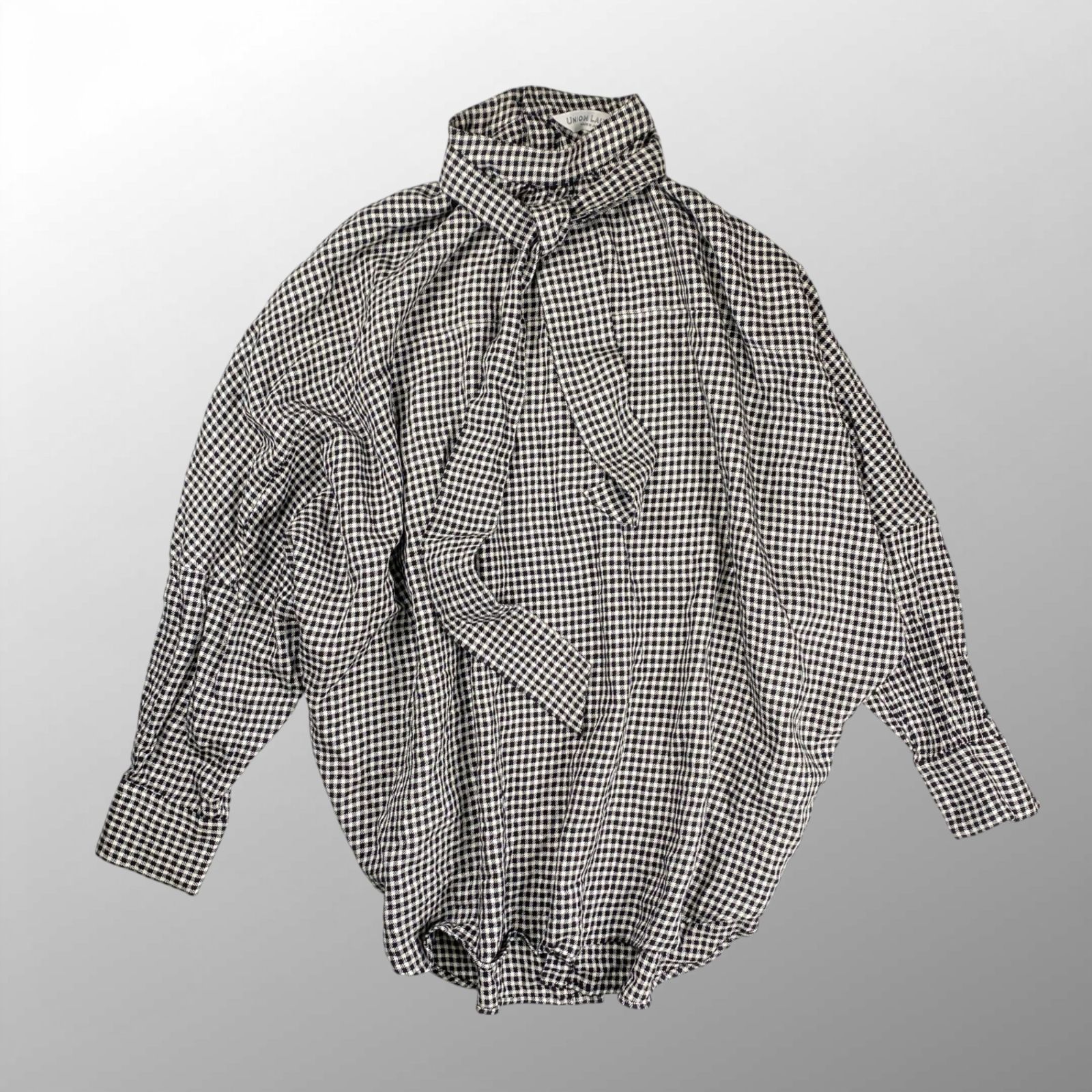 美品】 UNION LAUNCH ユニオンランチ / ウールシルク ボウタイシャツ 