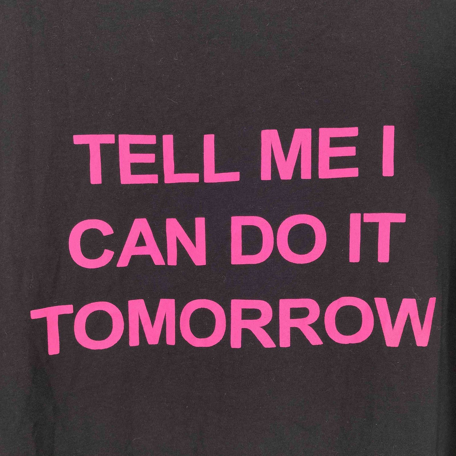 ザラ ZARA TELL ME I CAN DO IT TOMORROW フロントプリントノースリーブワンピース レディース JPN：S 