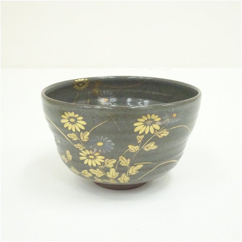 京焼 橋本喜泉造 乾山写菊絵茶碗（共箱） 茶道 抹茶 おしゃれ 抹茶茶碗 