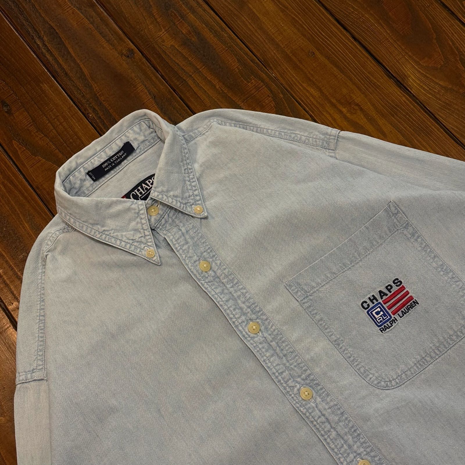 詳細な CHAPS チャップス RALPHLAUREN デニムシャツ 90s