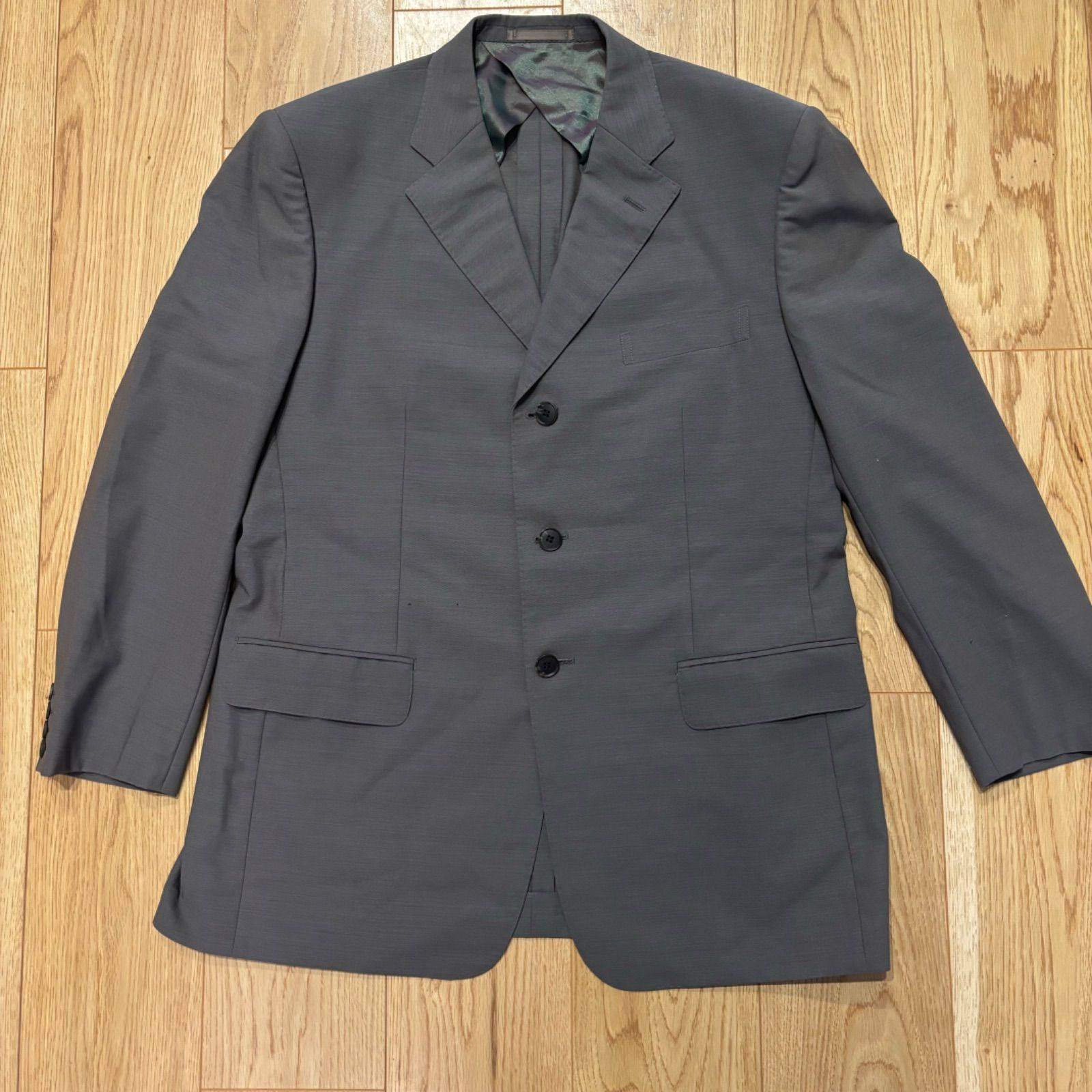 美品　INTIMAGE ビジネススーツ　3ピース　2B AB5 グレー SUIT SQUARE 【スーツスクエア】メンズ スーツ シングル 2つ