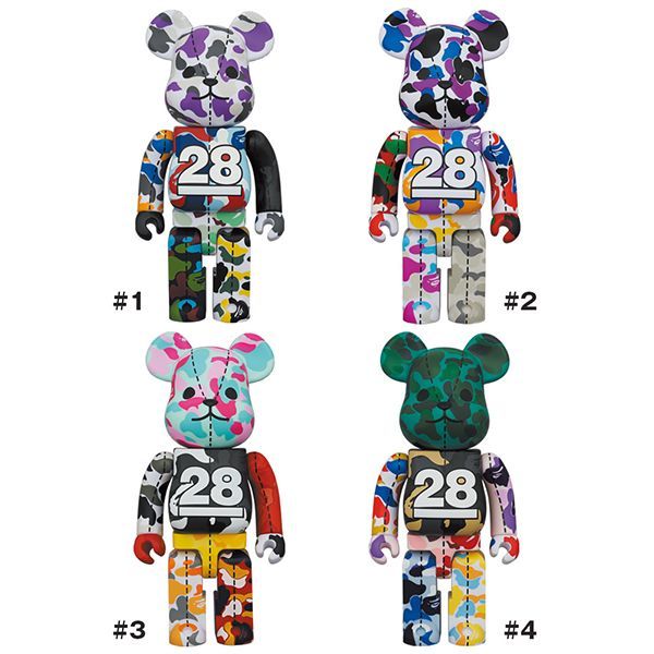 新品未使用】BE@RBRICK BAPE(R) CAMO 28TH ANNIVERSARY MULTI 400％ #1 / #2 / #3 / #4【4 体セット】 - メルカリ