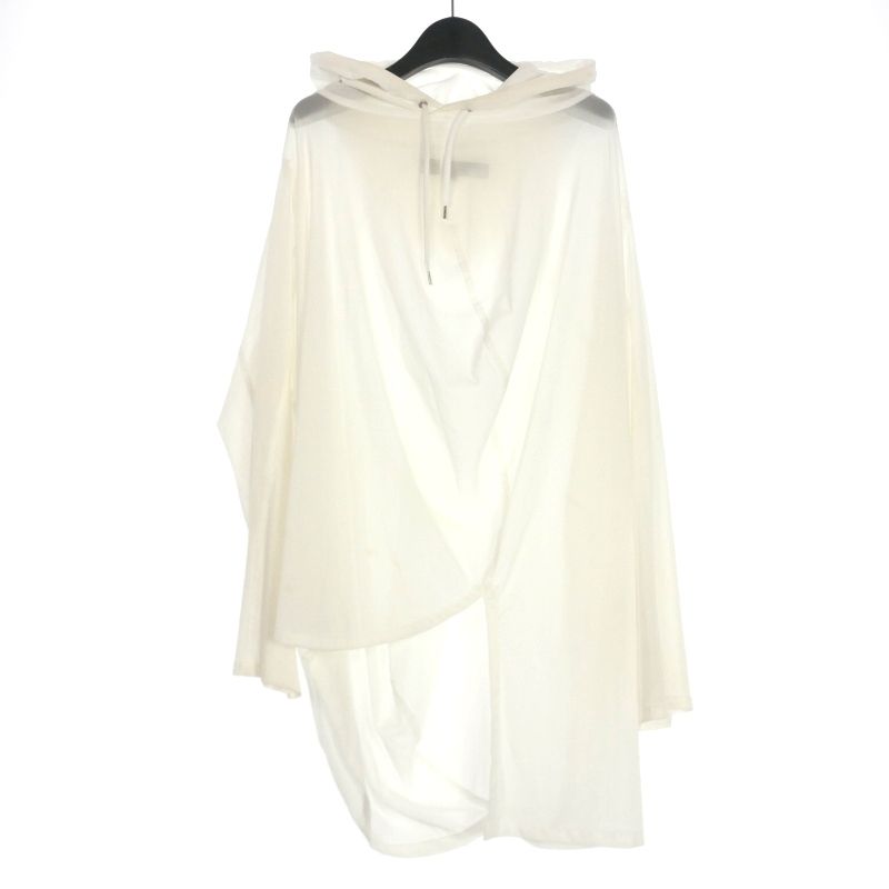 アンリアレイジ ANREALAGE 22SS BALL HOODIE シースルー ボールパーカー フーディー 46 白 ホワイト