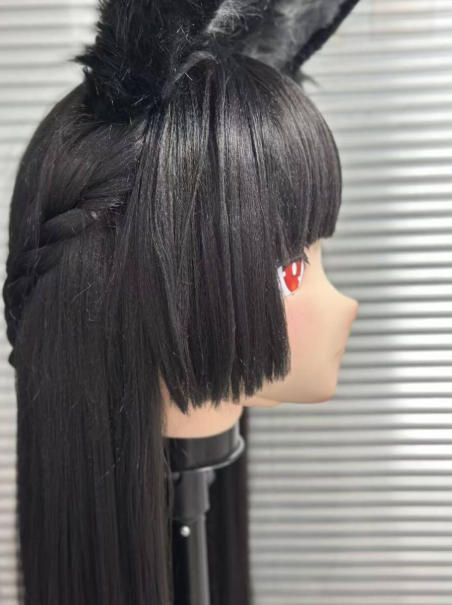 全頭マスク カツラ付き ロック付き NO.695 衣装付き フルマスク ドール ヘッドロリータ人形 コスプレ マスク 仮装 着ぐるみ 二次元