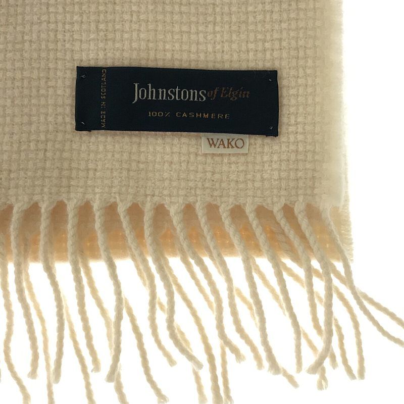 Johnstons カシミヤ100％ スコットランド製 大判 グレースチュワート マフラー ストール レッド グレー ジョンストンズ 4-1109T 233001