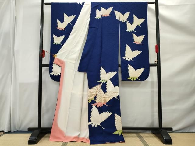 平和屋着物□豪華振袖 駒刺繍 舞花文 金銀彩 正絹 逸品