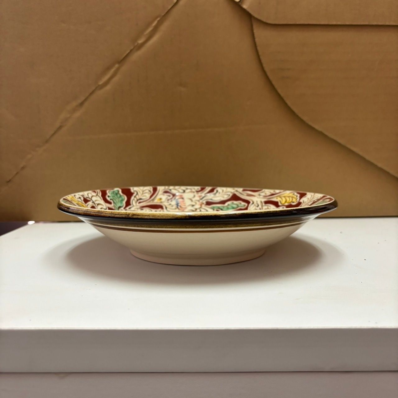 斎藤知　さいとう知　陶版画　赤更紗　作家物　作家　現代作家　鹿 斎藤知 さいとう知 陶版画 赤更紗 作家物 作家 現代作家 鹿