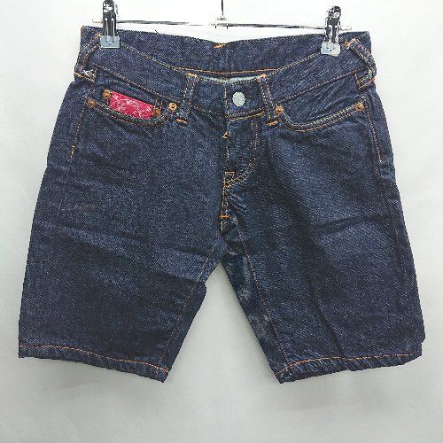 Evisu donnaデニムハーフパンツ evisu donna ミニショートパンツ