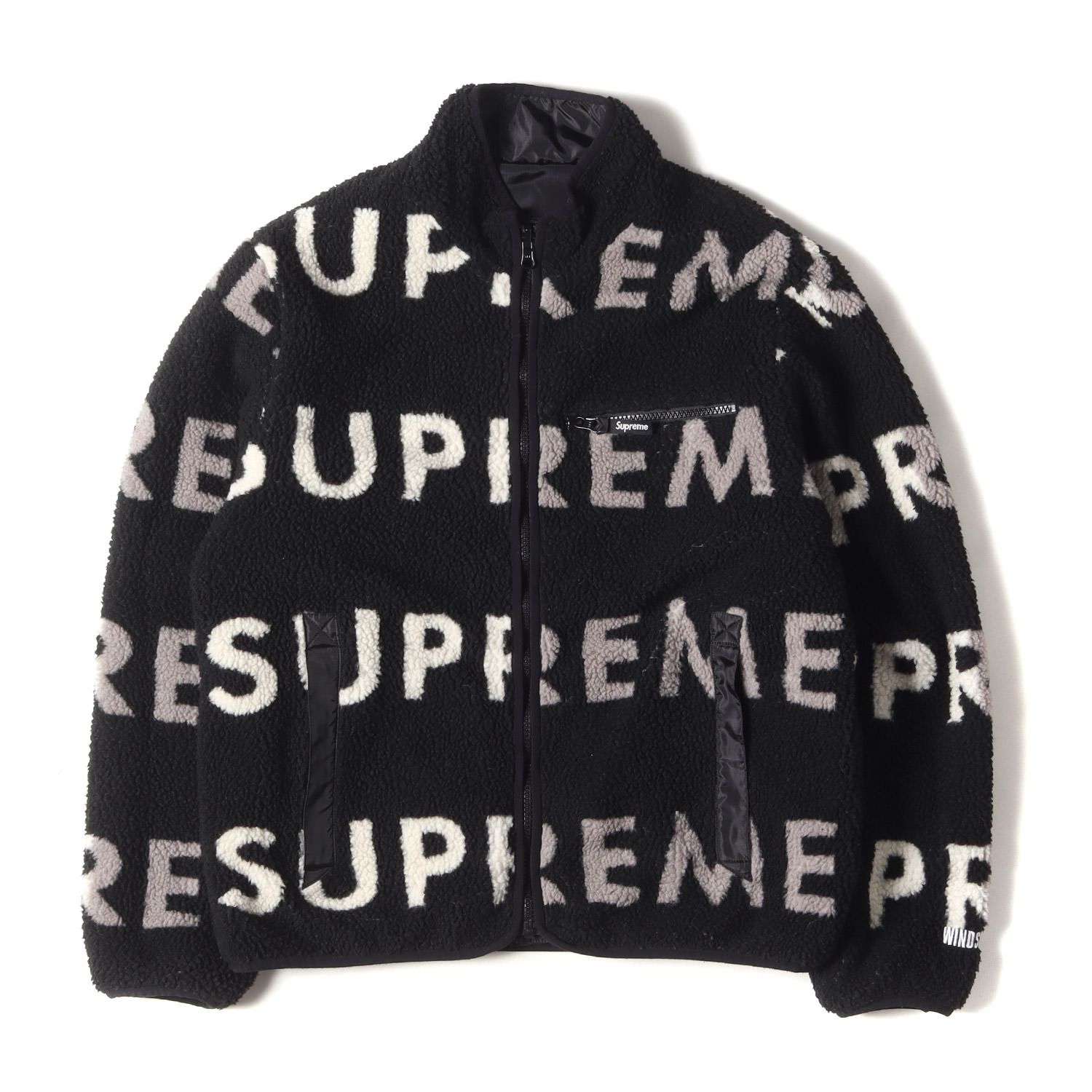 Supreme シュプリーム ジャケット サイズ:M 18AW ロゴ柄 リバーシブル 