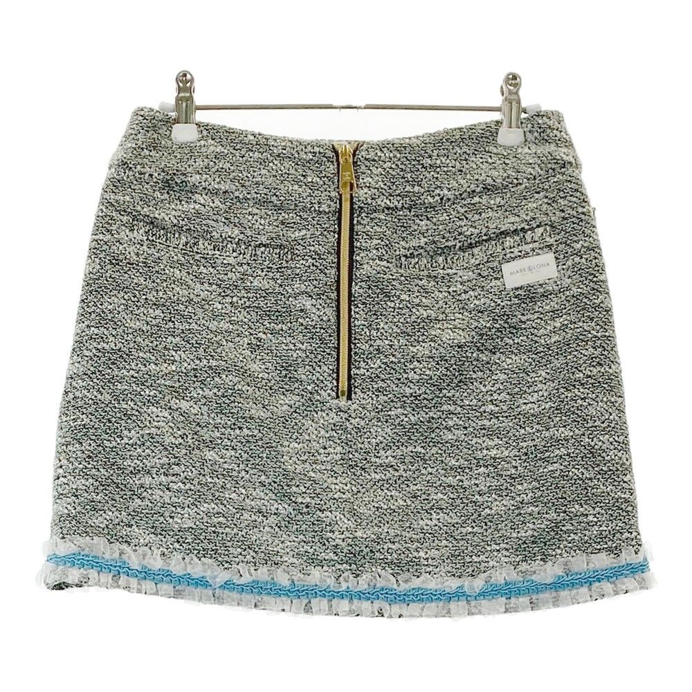 サイズ：M MARK&LONA マークアンドロナ ニットスカート ホワイト