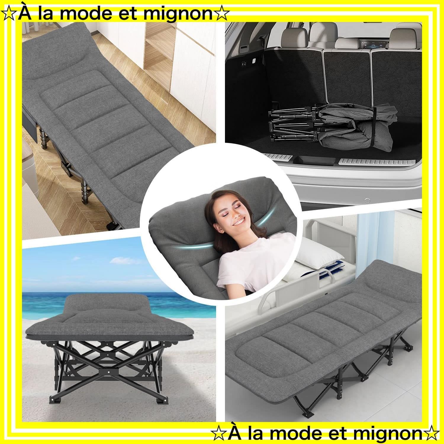 折りたたみ式キャンプ用ベッド 大人用 高耐久コット キャリーバッグ付き ポータブルスリーピングベッド キャンプ オフィス用 アウトドアコットベッド 旅行用 ワ 折りたたみ式キャンプ用ベッド 大人用 高耐久コット キャリーバッグ