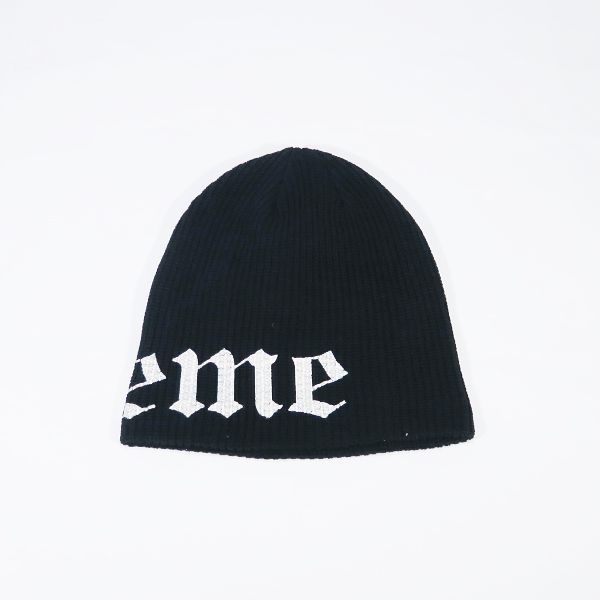 25ss Supreme OLD ENGLISH BEANIE ビーニー　黒 Supreme Old English Printed Beanie Black - SS25 - US