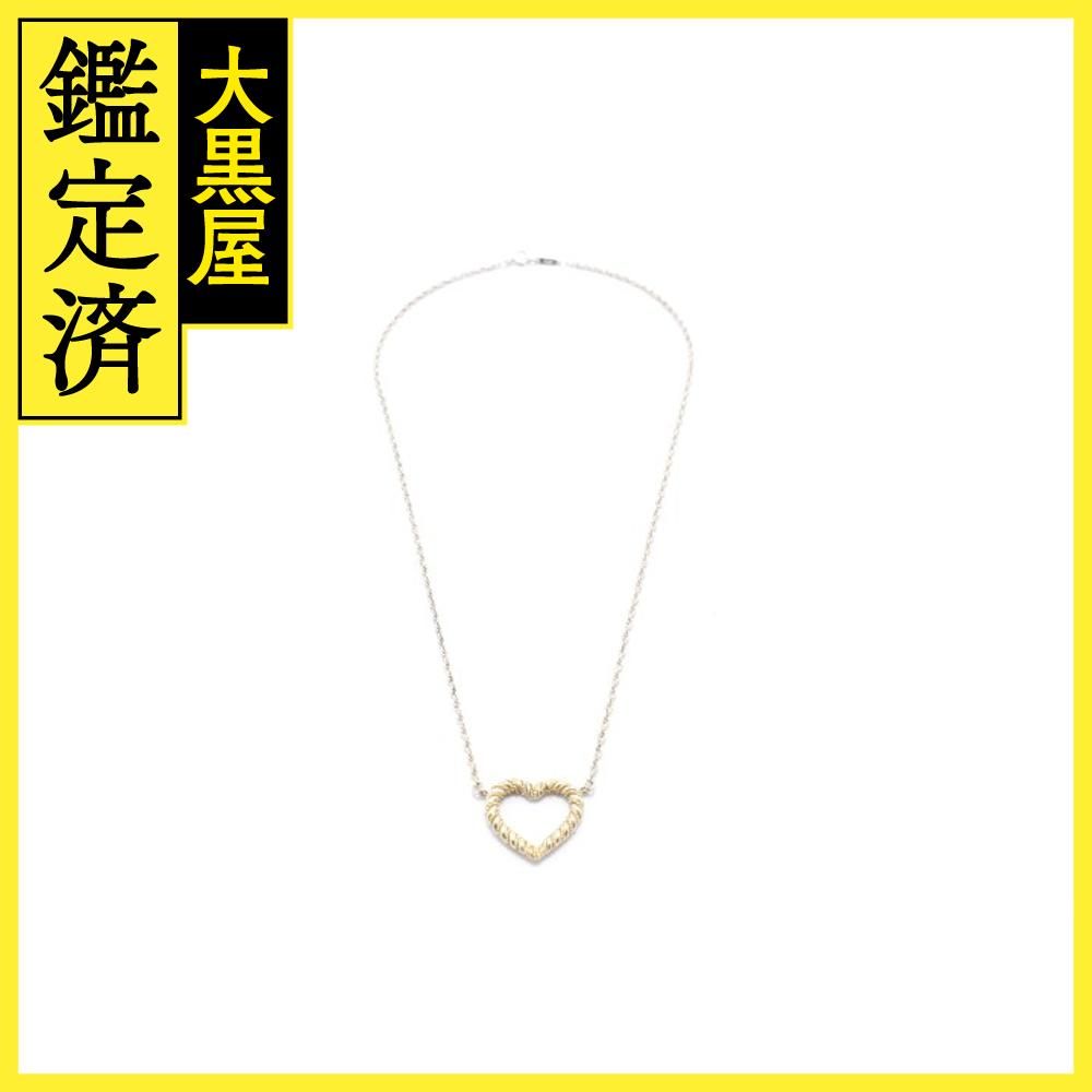 ティファニー ツイストハートネックレス シルバー/ゴールド