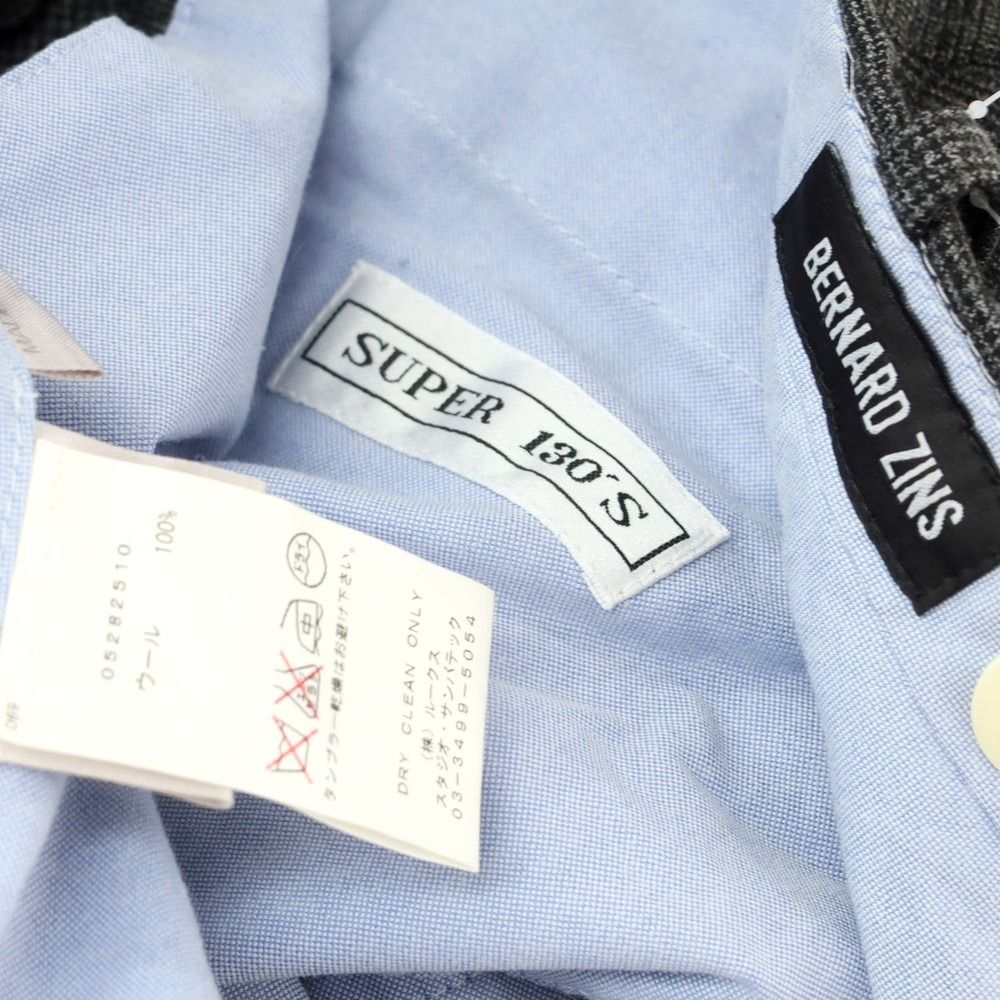 ベルナール ザンス BERNARD ZINS Super 130 sウール ドレススラックスパンツ グレージュ サイズ38 メンズ